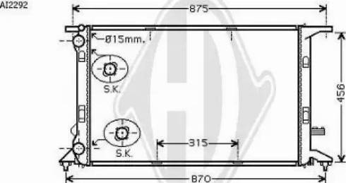 Diederichs 8101805 - Radiators, Motora dzesēšanas sistēma adetalas.lv