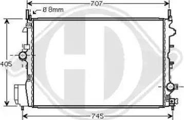 Diederichs 8182513 - Radiators, Motora dzesēšanas sistēma adetalas.lv