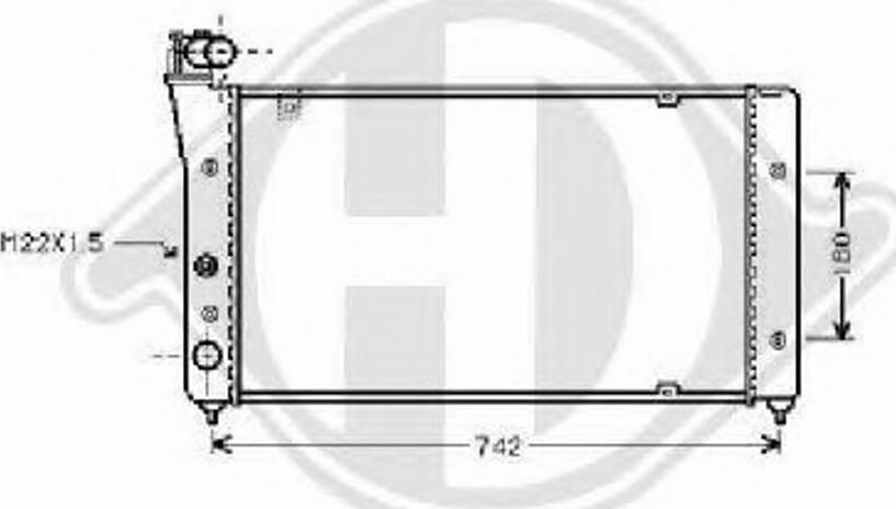 Diederichs 8133169 - Radiators, Motora dzesēšanas sistēma adetalas.lv