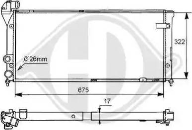 Diederichs 8133112 - Radiators, Motora dzesēšanas sistēma adetalas.lv