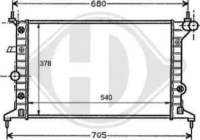 Diederichs 8125205 - Radiators, Motora dzesēšanas sistēma adetalas.lv