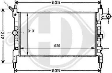 Diederichs 8125210 - Radiators, Motora dzesēšanas sistēma adetalas.lv