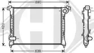 Diederichs 8120502 - Radiators, Motora dzesēšanas sistēma adetalas.lv