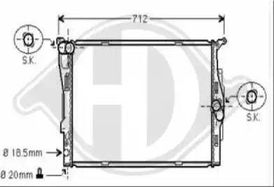 Diederichs 8121601 - Radiators, Motora dzesēšanas sistēma adetalas.lv