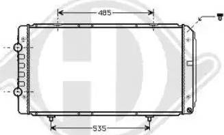 Diederichs 8348305 - Radiators, Motora dzesēšanas sistēma adetalas.lv