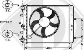 Diederichs 8220505 - Radiators, Motora dzesēšanas sistēma adetalas.lv