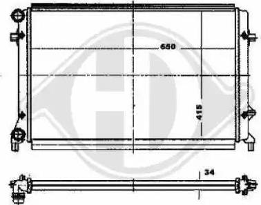 Diederichs 8221404 - Radiators, Motora dzesēšanas sistēma adetalas.lv