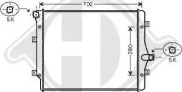 Diederichs 8221408 - Radiators, Motora dzesēšanas sistēma adetalas.lv