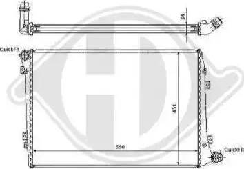 Diederichs 8221412 - Radiators, Motora dzesēšanas sistēma adetalas.lv