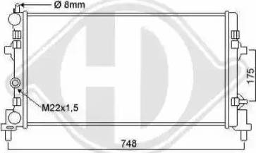 Diederichs 8742605 - Radiators, Motora dzesēšanas sistēma adetalas.lv