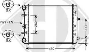 Diederichs 8780505 - Radiators, Motora dzesēšanas sistēma adetalas.lv