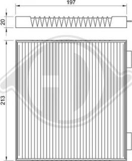 Diederichs DCI0098 - Filtrs, Salona telpas gaiss adetalas.lv