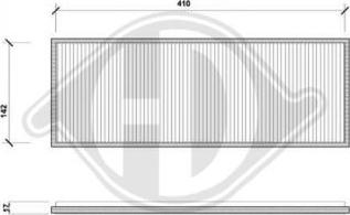 Diederichs DCI0001 - Filtrs, Salona telpas gaiss adetalas.lv