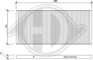 Diederichs DCI0014 - Filtrs, Salona telpas gaiss adetalas.lv