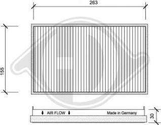 Diederichs DCI0131 - Filtrs, Salona telpas gaiss adetalas.lv