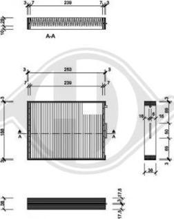 Diederichs DCI0807 - Filtrs, Salona telpas gaiss adetalas.lv