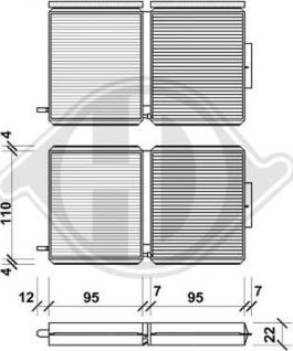 Diederichs DCI0811S - Filtrs, Salona telpas gaiss adetalas.lv