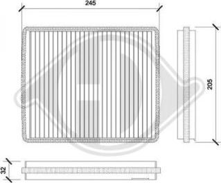 Diederichs DCI0813 - Filtrs, Salona telpas gaiss adetalas.lv