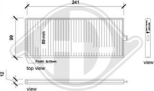 Diederichs DCI0217S - Filtrs, Salona telpas gaiss adetalas.lv