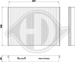 Diederichs DCI0276 - Filtrs, Salona telpas gaiss adetalas.lv