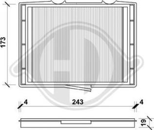 Diederichs DCI1042 - Filtrs, Salona telpas gaiss adetalas.lv