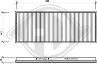 Diederichs DCI1009 - Filtrs, Salona telpas gaiss adetalas.lv