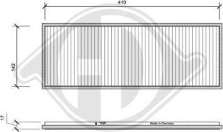 Diederichs DCI1001 - Filtrs, Salona telpas gaiss adetalas.lv