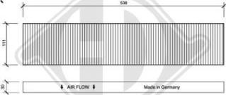 Diederichs DCI1020 - Filtrs, Salona telpas gaiss adetalas.lv