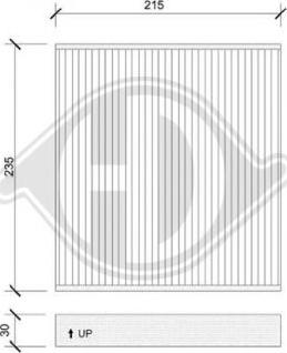 Diederichs DCI1139 - Filtrs, Salona telpas gaiss adetalas.lv