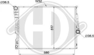 Diederichs DCM1571 - Radiators, Motora dzesēšanas sistēma adetalas.lv