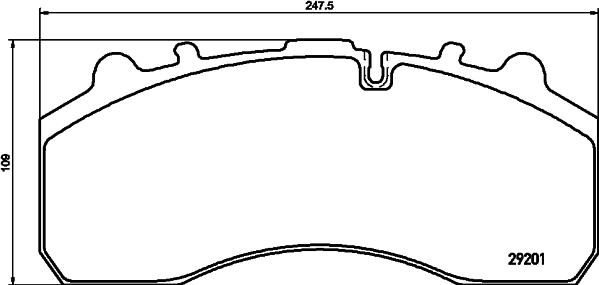 Mercedes-Benz 034202220 - Bremžu uzliku kompl., Disku bremzes adetalas.lv