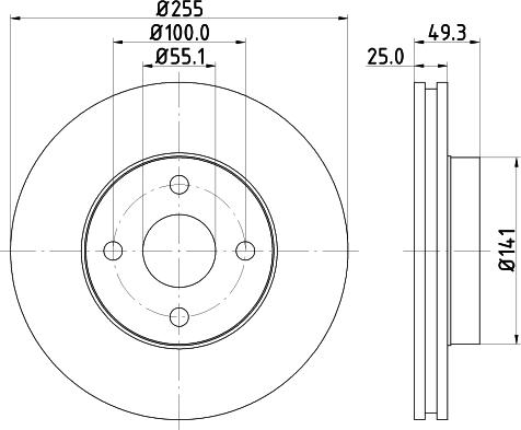 DON PCD13992 - Bremžu diski adetalas.lv