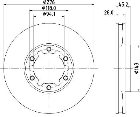 DON PCD22502 - Bremžu diski adetalas.lv