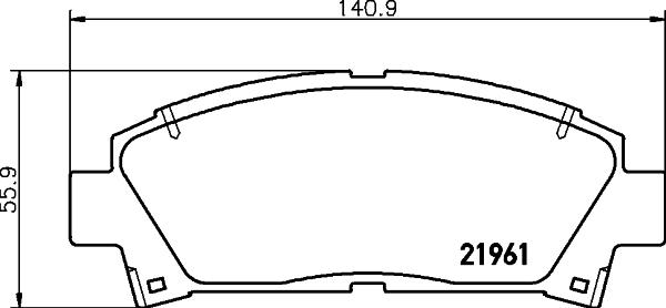 DON PCP1433 - Bremžu uzliku kompl., Disku bremzes adetalas.lv