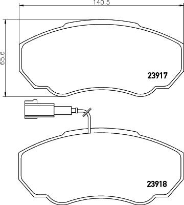 DON PCP1641 - Bremžu uzliku kompl., Disku bremzes adetalas.lv