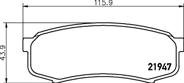 DON PCP1080 - Bremžu uzliku kompl., Disku bremzes adetalas.lv