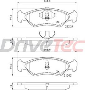 DriveTec DPAD591 - Bremžu uzliku kompl., Disku bremzes adetalas.lv