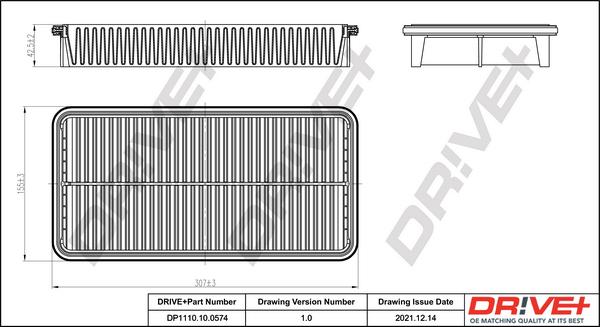 Dr!ve+ DP1110.10.0574 - Gaisa filtrs adetalas.lv