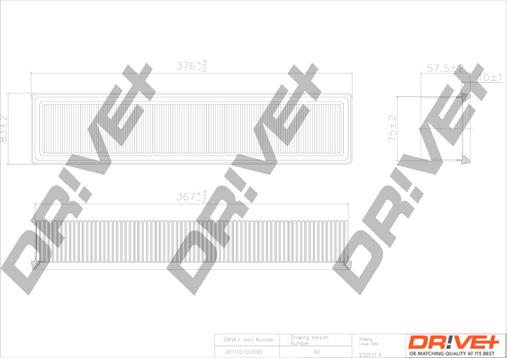 Dr!ve+ DP1110.10.0095 - Gaisa filtrs adetalas.lv