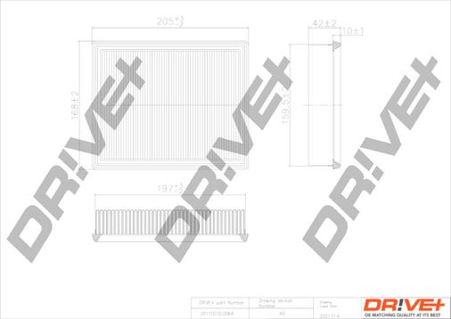 Dr!ve+ DP1110.10.0064 - Gaisa filtrs adetalas.lv