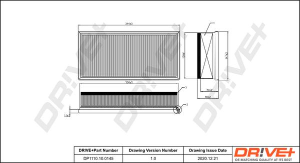 Dr!ve+ DP1110.10.0145 - Gaisa filtrs adetalas.lv