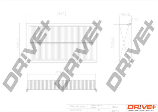 Dr!ve+ DP1110.10.0152 - Gaisa filtrs adetalas.lv