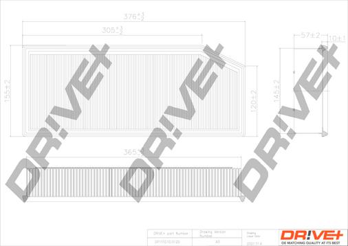 Dr!ve+ DP1110.10.0120 - Gaisa filtrs adetalas.lv