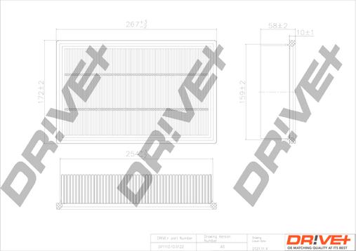 Dr!ve+ DP1110.10.0122 - Gaisa filtrs adetalas.lv