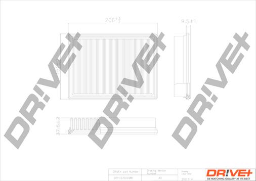 Dr!ve+ DP1110.10.0388 - Gaisa filtrs adetalas.lv