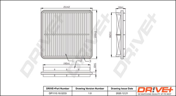 Dr!ve+ DP1110.10.0233 - Gaisa filtrs adetalas.lv