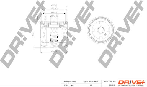 Dr!ve+ DP1110.11.0045 - Eļļas filtrs adetalas.lv