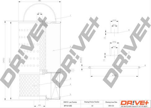 Dr!ve+ DP1110.11.0012 - Eļļas filtrs adetalas.lv