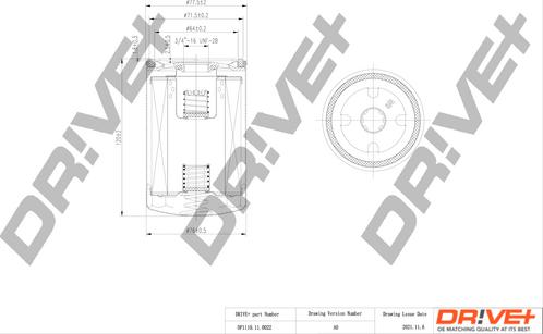 Dr!ve+ DP1110.11.0022 - Eļļas filtrs adetalas.lv