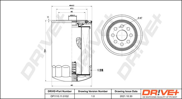 Dr!ve+ DP1110.11.0102 - Eļļas filtrs adetalas.lv